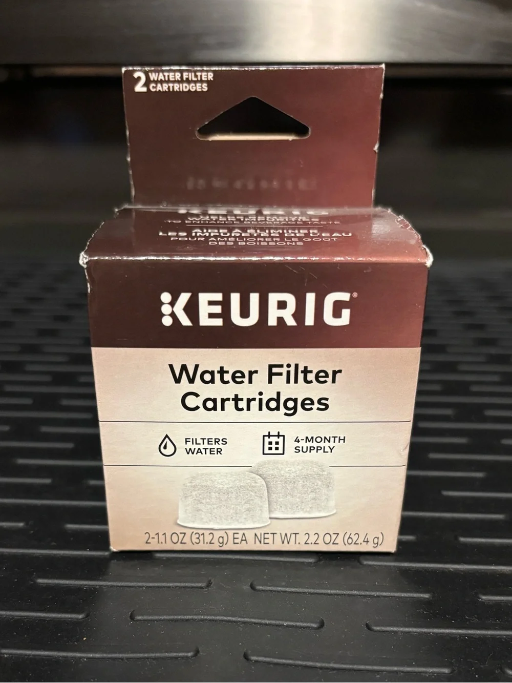Keurig Water Filter Cartridges - Brown & Cream Packaging
